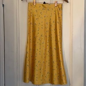 Yellow floral skirt